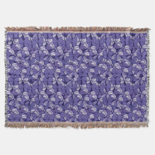 Elegantes Lila Muster Decke (Vorderseite)