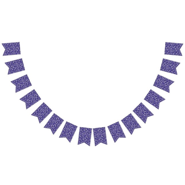 Elegantes Lila Muster Wimpelkette (Alle)