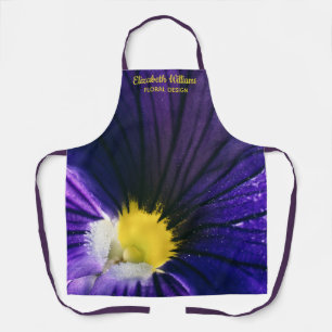 Elegantes Lila Pansy-Makrofoto Schürze