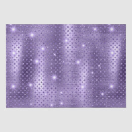 Elegantes Lila Polka Dot Metallic Glitzer Muster Seidenpapier