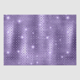 Elegantes lila Punkte-Metallglanz-Muster Seidenpapier