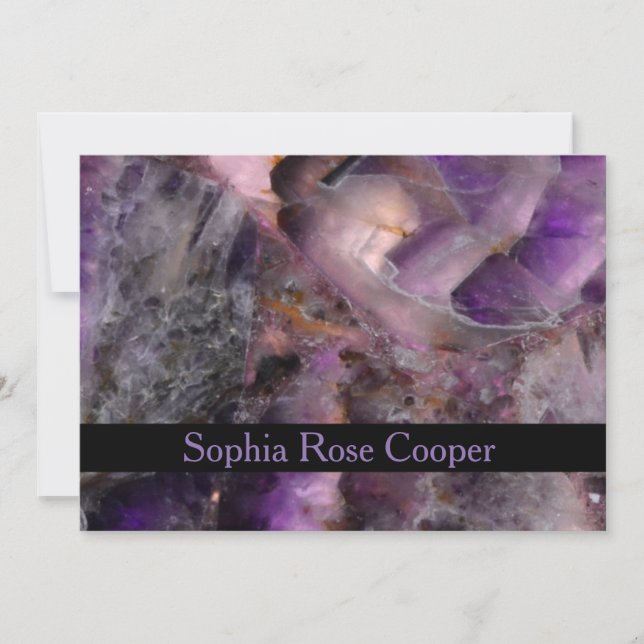 Elegantes Lila Quartz-Muster (Vorderseite)