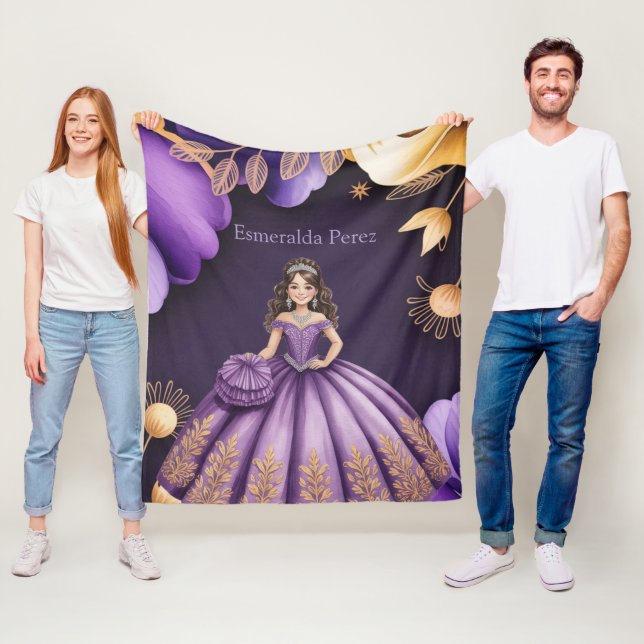 Elegantes Lila Quinceñera Girl del Malcantone Fleecedecke (Beispiel)