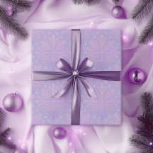 Elegantes Lila-Schneeflocken-Weihnachtsmuster