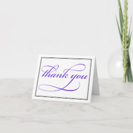 Elegantes Lila Script Dankeschön Note Card Dankeskarte