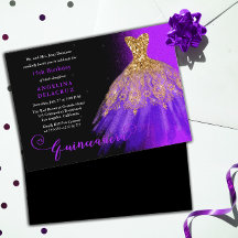 Elegantes Lila Spanisches Gown Quinceañera