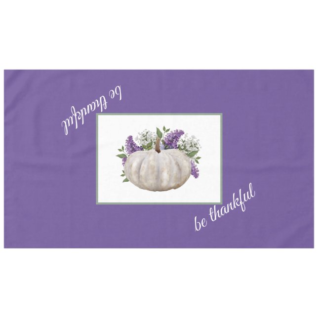 Elegantes Lila Tischtuch von White Pumpkin Tischdecke (Vorderseite (Horizontal))