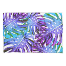 Elegantes Lila tropisches Monstera-Leaf-Muster