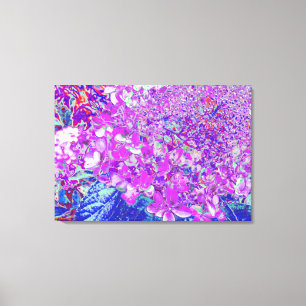 Elegantes Lila und blaues Limelight Hydrangea Leinwanddruck