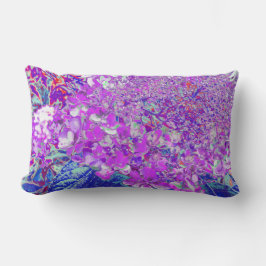 Elegantes Lila und blaues Limelight Hydrangea Lendenkissen