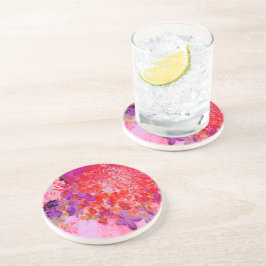 Elegantes Lila und Orange Limelight Hydrangea Getränkeuntersetzer