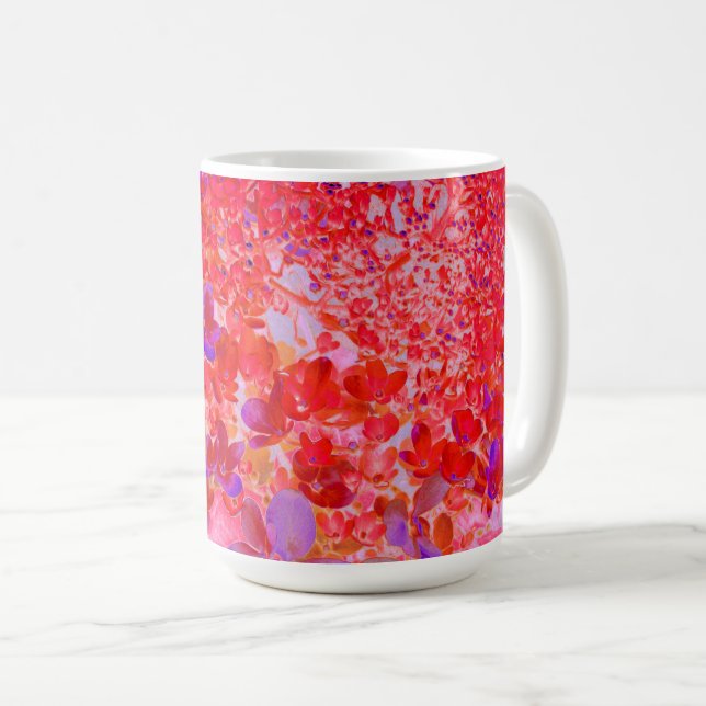 Elegantes Lila und Orange Limelight Hydrangea Kaffeetasse (VorderseiteRechts)