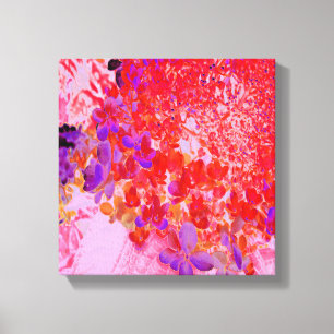 Elegantes Lila und Orange Limelight Hydrangea Leinwanddruck