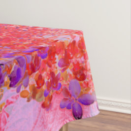 Elegantes Lila und Orange Limelight Hydrangea Tischdecke