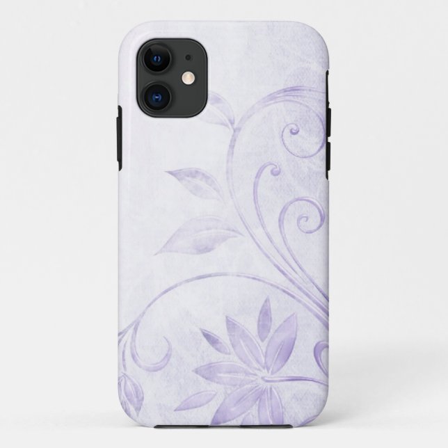 Elegantes Lila Vintag Case-Mate iPhone Hülle (Rückseite)
