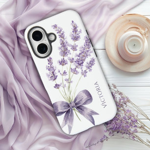 Elegantes lila Vintage-Band personalisiert iPhone 16 Hülle