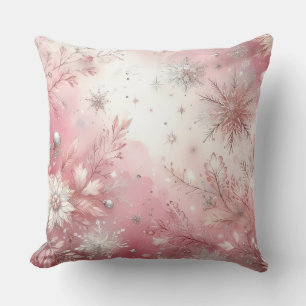 Elegantes lila Weihnachts-Wurfkissen  Kissen