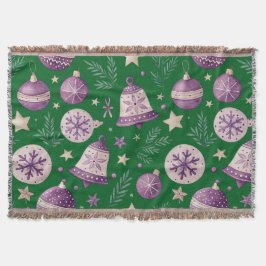 Elegantes Lila Weihnachtsgebäck Decke