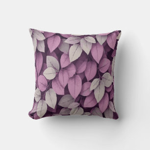 Elegantes lila-weißes Blumenmuster Kissen