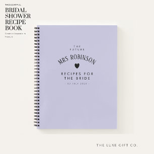 Elegantes Lilac Brautparty Keepake Rezept Buch