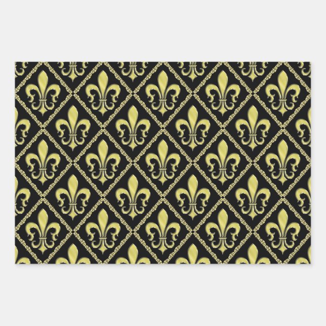 Elegantes Lilie Design Geschenkpapier Set (Vorderseite)