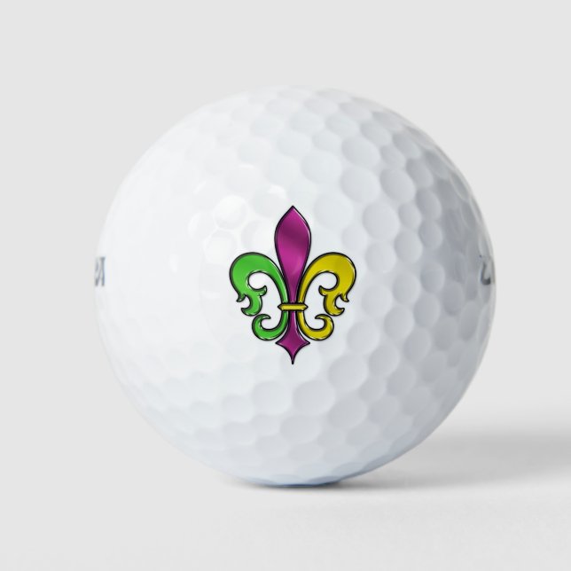 Elegantes Lilie Design Golfball (Vorderseite)