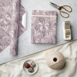 Elegantes Lily Wrapping Paper - Blumengiftwrap Geschenkpapier