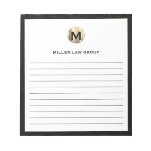 Elegantes Lined Notepad Notizblock
