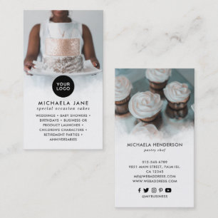 Elegantes Logo 2 Fotos Services & Social Media Visitenkarte