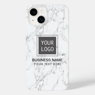 Elegantes Logo aus weißem Marmor für Unternehmen Case-Mate iPhone Hülle