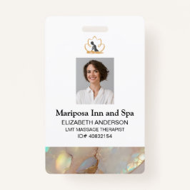 Elegantes Logo Corporate Foto Mitarbeiter Abzeiche Ausweis