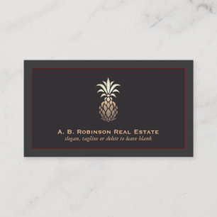 Elegantes Logo der Immobilienagentur Ananas Visitenkarte