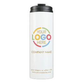 Elegantes Logo der White & Gold Company Thermosbecher