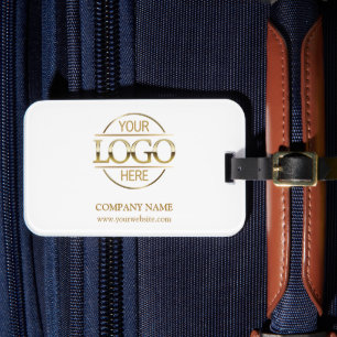 Elegantes Logo der White Gold Corporate Company Gepäckanhänger