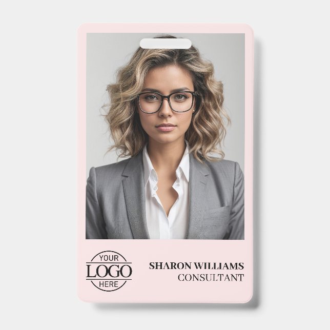 Elegantes Logo des Personalisierten Mitarbeiter-Fo Ausweis (Vorderseite)