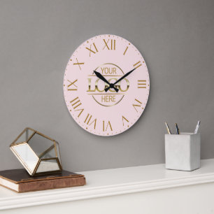 Elegantes Logo für das Unternehmen mit der Marke B Große Wanduhr