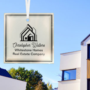 Elegantes Logo für Immobilienfirmen - Maßgeschneid Ornament Aus Glas