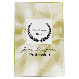 Elegantes Logo Goldstruktur Mittlere Geschenktüte