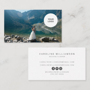 Elegantes Logo Hochzeitsplaner Fotograf  Visitenkarte