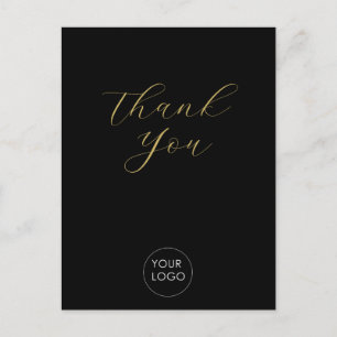 Elegantes Logo-Skript für Unternehmen Vielen Dank  Postkarte