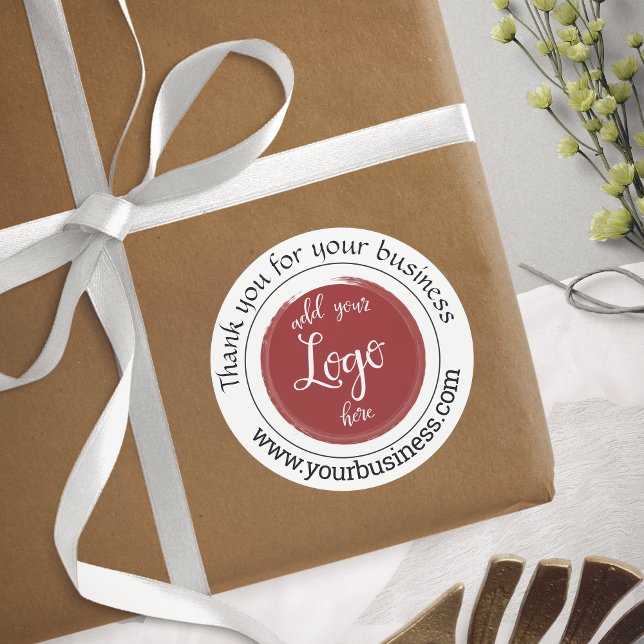 Elegantes Logo Vielen Dank für den klassischen Run Runder Aufkleber (Von Creator hochgeladen)