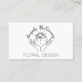 Elegantes Logo von Boho Hands & Blume Florist Visitenkarte