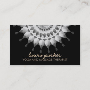 Elegantes Lotos-Blumen-Logo-Yoga-heilende Visitenkarte