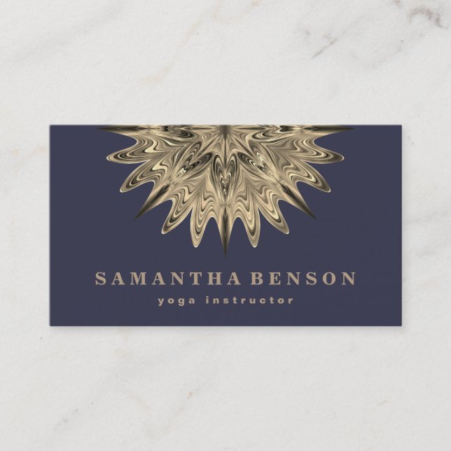 Elegantes Lotos-Blumen-Logo-Yoga Visitenkarte (Vorderseite)
