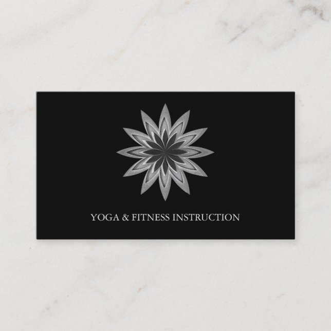 Elegantes Lotos-Blumen-Logo-Yoga Visitenkarte (Vorderseite)