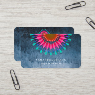 Elegantes Lotus-Blumen-Logo Yoga Visitenkarte