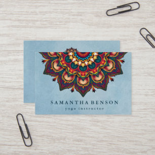 Elegantes Lotusblumen-Logo Yoga Geschäftskarte Visitenkarte