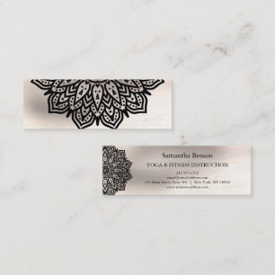 Elegantes Lotusblumen-Logo Yoga Mini Visitenkarte
