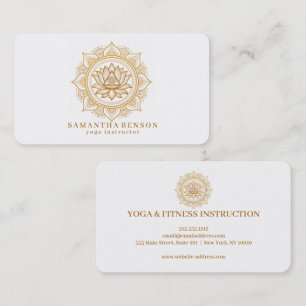 Elegantes Lotusblumen-Logo Yoga Visitenkarte