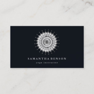 Elegantes Lotusblumen-Logo Yoga Visitenkarte